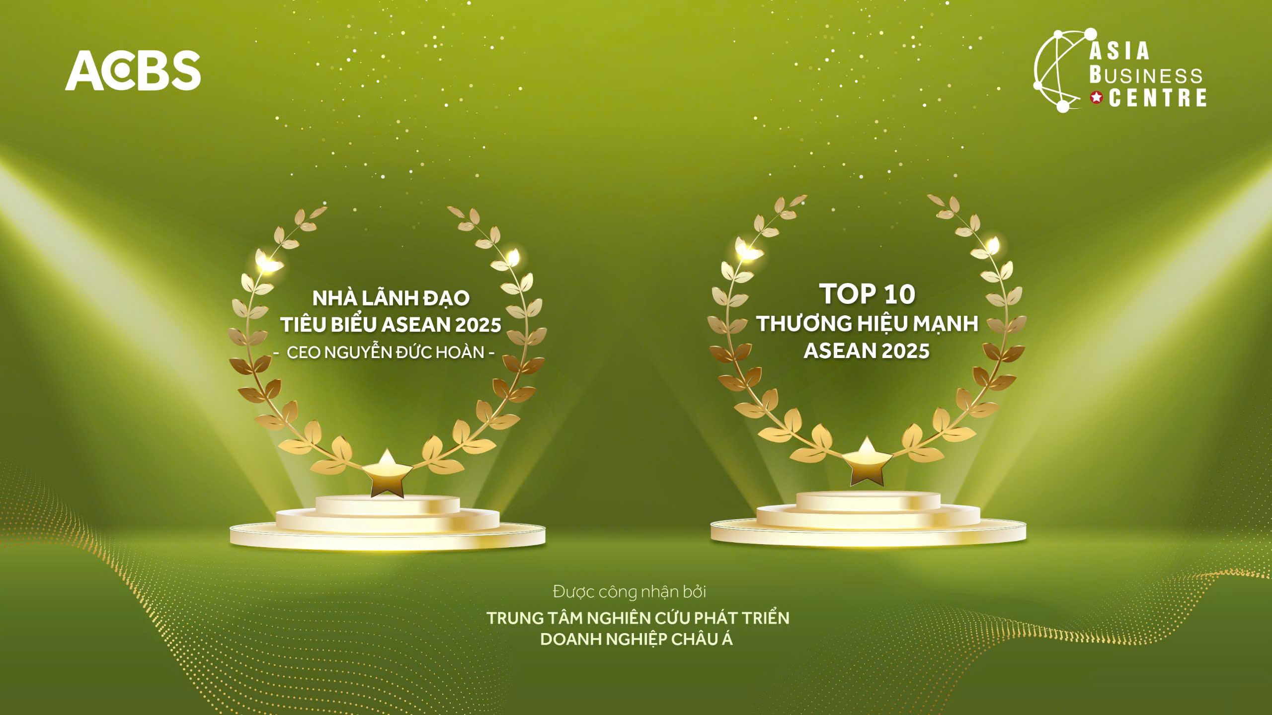 ACBS NHẬN CÚ ĐÚP GIẢI THƯỞNG TẠI LỄ CÔNG BỐ THƯƠNG HIỆU MẠNH ASEAN 2025